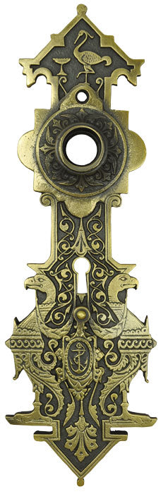 Victorian Stork Door Plate By R&E Circa 1887