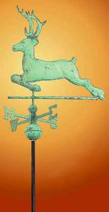 Running Deer Copper Weather Vane