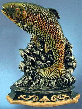 Cast Iron Door Stop Trout