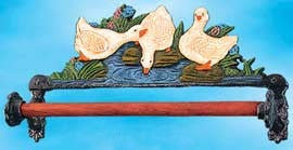 Country Style Cast Iron Duck Paper Towel Holder