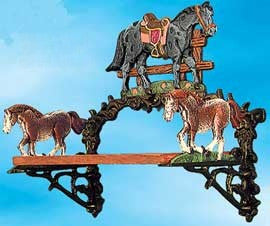 Cast Iron Horse Small Shelf