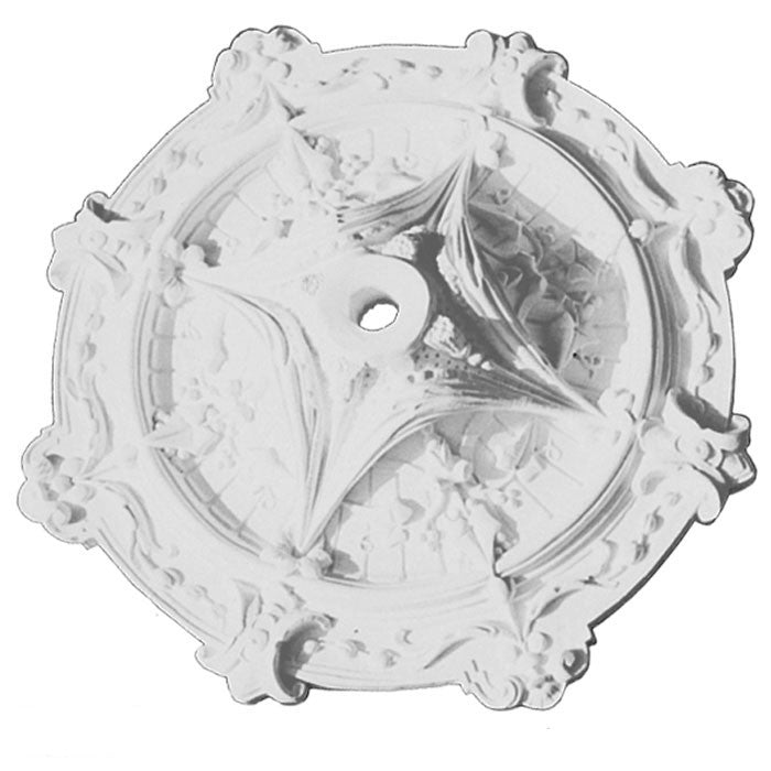 Real Plaster Ceiling Medallion Ivy Swag Design 25" Diameter