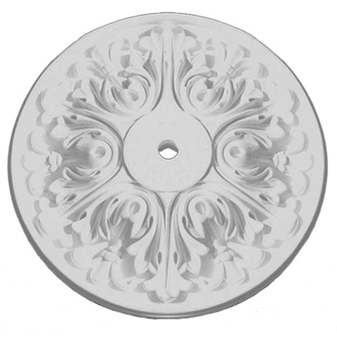 Plaster Ceiling Medallion Recreated Shallow Acanthus Design 20" Diameter