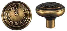 Vintage Style Elk's Club Clock Face Doorknob Antique Recreated
