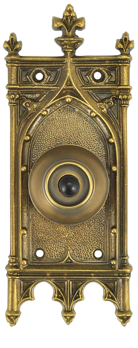 Antique Recreated Amiens Gothic Pushbutton Door Bell (ZLW-227BL)