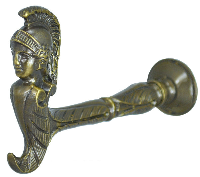 Antique Recreated Roman or Mythical Male Head Hook