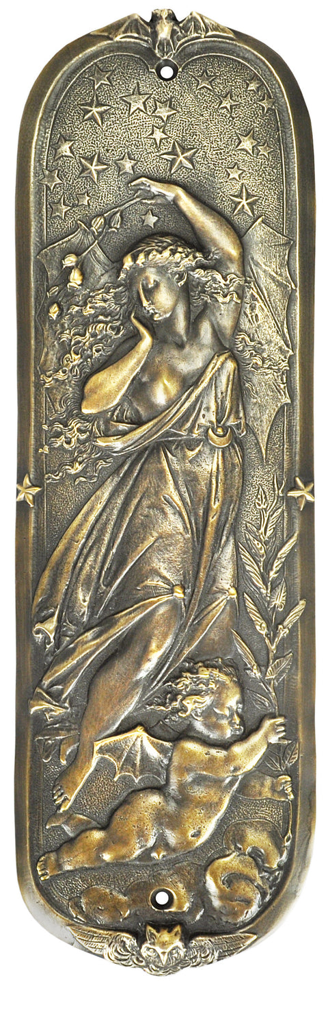 Figural Door Pushplate Goddess Of Night