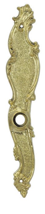 Victorian French Door Plate 10" Tall Door Plate - Left Hand