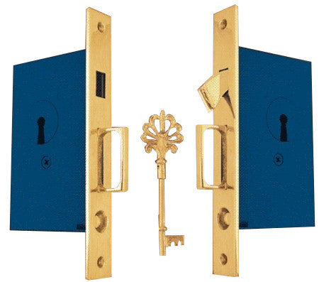 Recreated Double Pocket Door Lock Set
