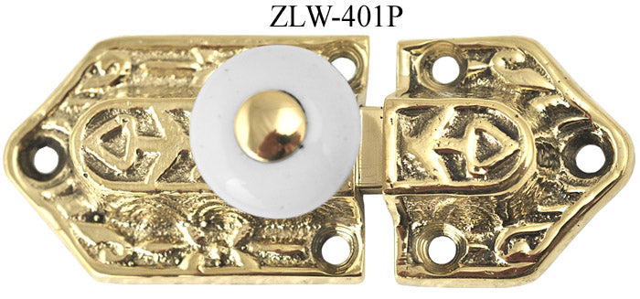 Victorian Small Latch with Porcelain Knob