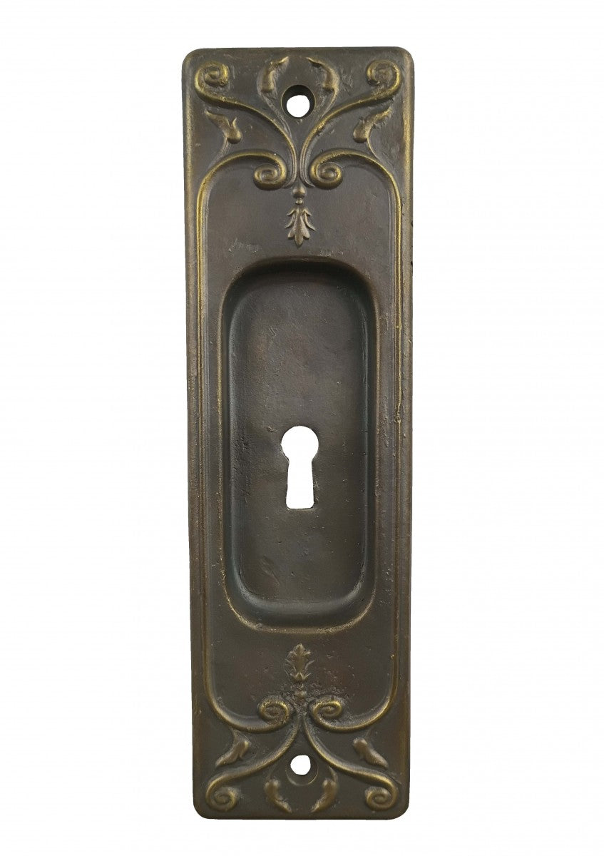 Brass Pocket Door Handle With Keyhole