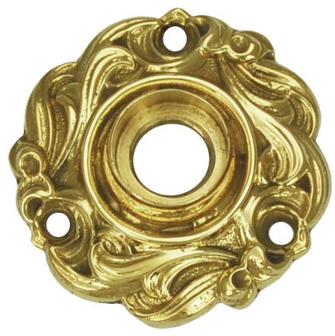 Victorian Scroll Design Lost Wax Cast Doorknob Rose
