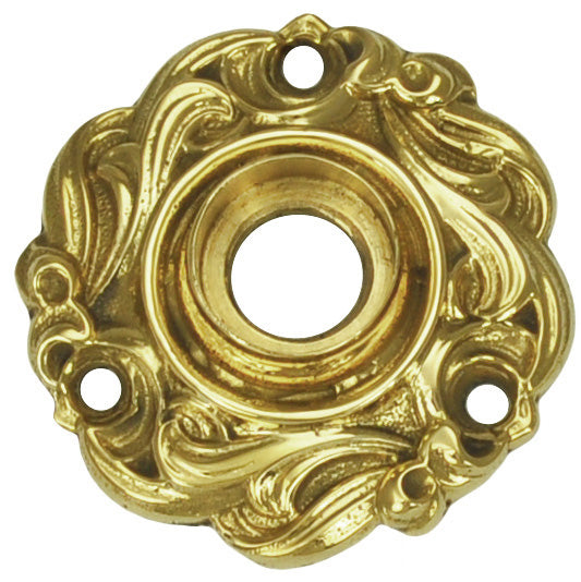 Victorian Scroll Design Lost Wax Cast Doorknob Rose