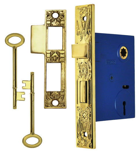 Recreated Victorian Design 2 1/4" Backset Lock 2 1/4" cc (ZLW-400RC)