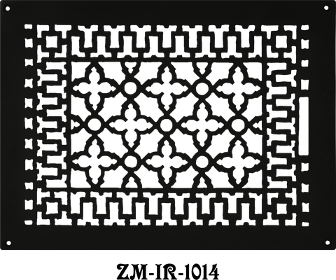 Cast Iron Floor Ceiling Or Wall Grille Registers Without Dampers Hole Size: 10"X 14"; Oa 12" X 16"