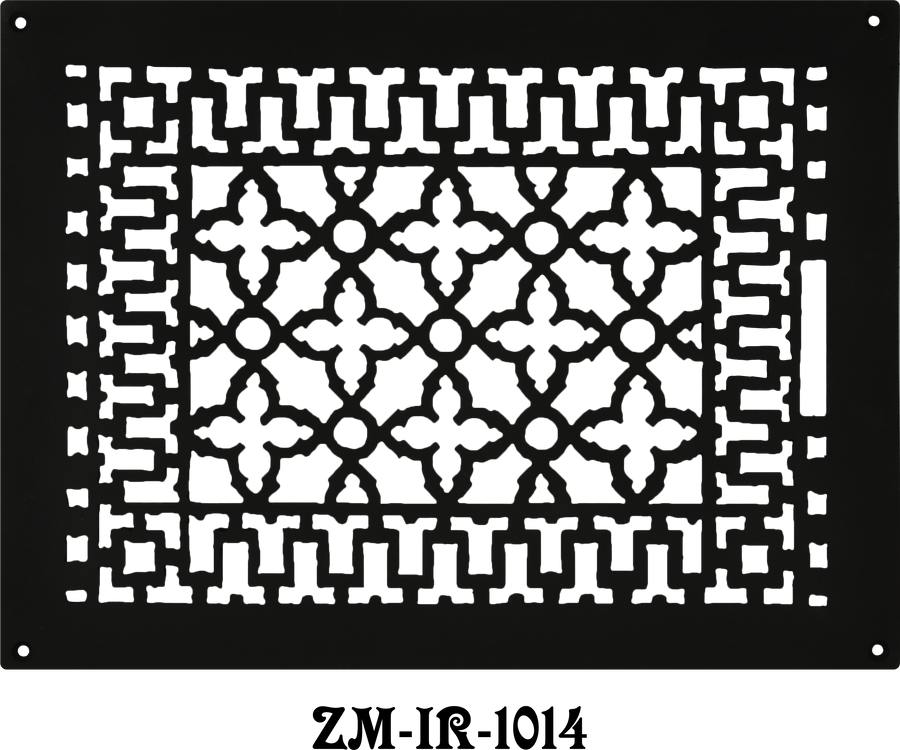 Cast Iron Floor Ceiling Or Wall Grille Registers Without Dampers Hole Size: 10"X 14"; Oa 12" X 16"