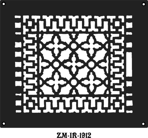 Cast Iron Floor Ceiling Or Wall Grille Registers Without Dampers Hole Size: 9.75" X 11.75"; Oa 12" X 14"