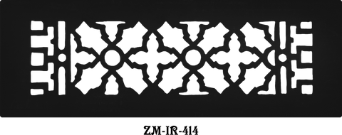 Cast Iron Floor Ceiling Or Wall Grille Registers Without Dampers Hole Size: 4" X 14"; Oa 5.5" X 16"
