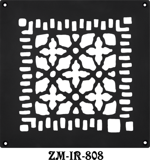 Cast Iron Floor Ceiling Or Wall Grille Registers Without Dampers Hole Size: 8" X 8"; Oa 10" X 10"