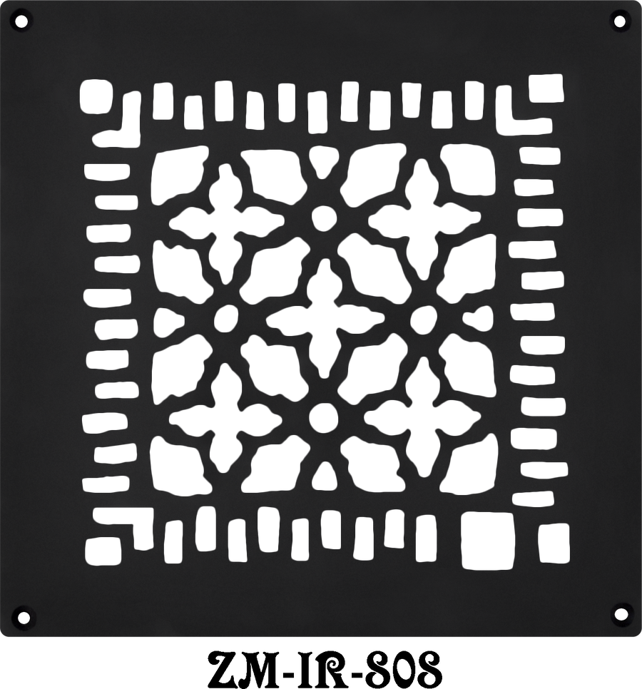 Cast Iron Floor Ceiling Or Wall Grille Registers Without Dampers Hole Size: 8" X 8"; Oa 10" X 10"