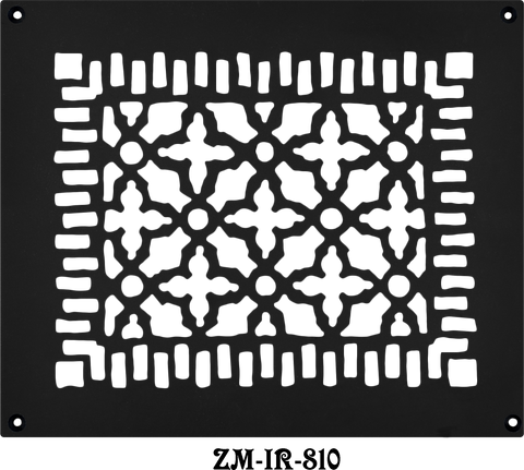 Cast Iron Floor Ceiling Or Wall Grille Registers Without Dampers Hole Size: 8" X 10"; Oa 10" X 12"