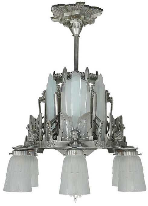 Art Deco Oscar Series Figural Chandelier