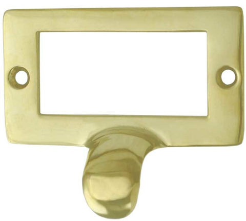 File Cabinet Large Card Brass Frame Finger Pull