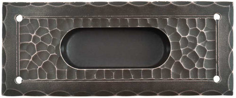 Arts & Crafts Copper Recessed Handle Field Pattern