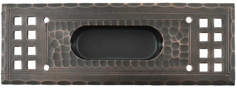 Arts & Crafts Copper Recessed Handle Pacific Pattern