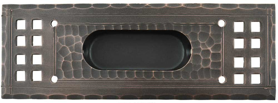 Arts & Crafts Copper Recessed Handle Pacific Pattern